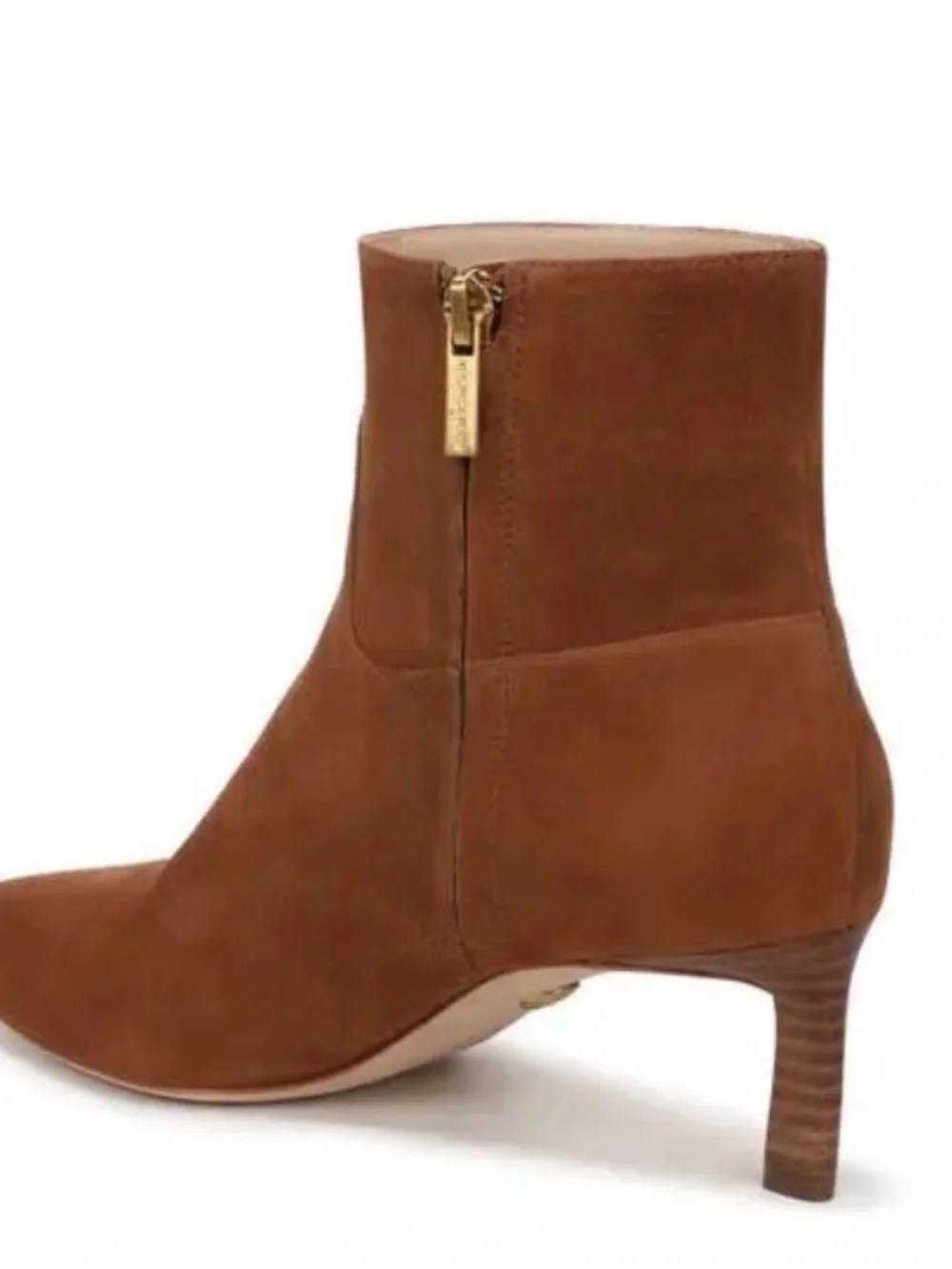 Veronica Beard Tan Kelby Suede Pointed Toe Ankle Boot - Picture 2 of 4